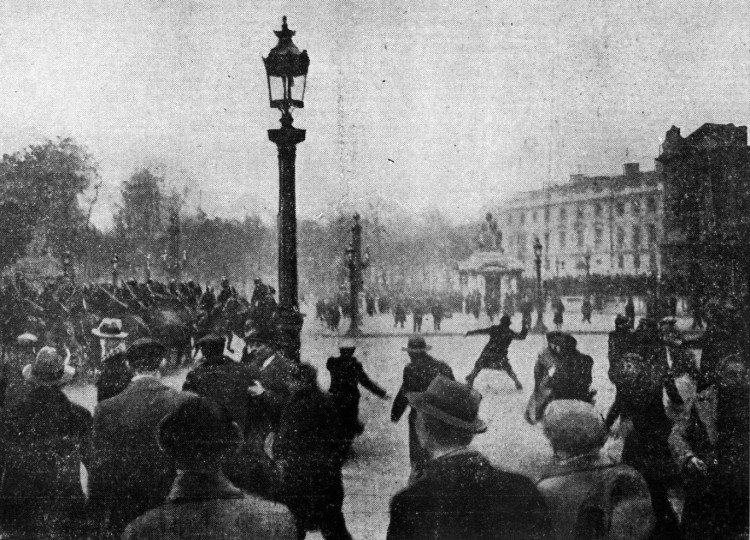 Place de la concorde am 7. Februar 1934