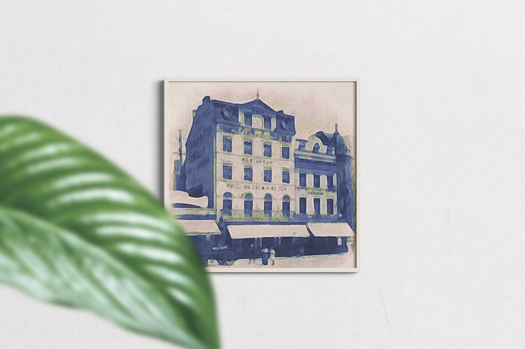 Illustration des Hôtel du Chemin de Fer Illustration des Hôtel du Chemin de Fer