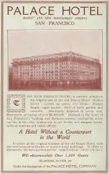 Palace Hotel San Francisco – Bildnachweis: Public Domain Palace Hotel San Francisco – Bildnachweis: Public Domain