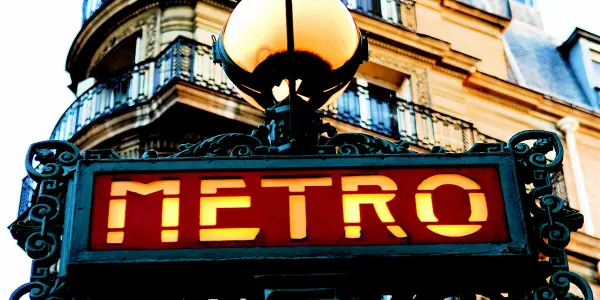 Paris Old Metro Signboard Paris Old Metro Signboard
