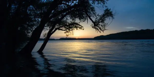 Sunset over Danube