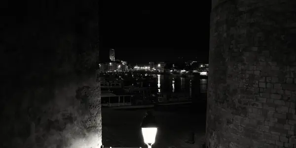La Rochelle harbour by night La Rochelle harbour by night